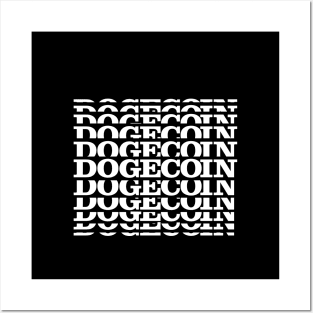 dogecoin modern typography funny crypto quote gift Posters and Art